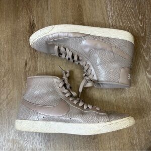 Nike Blazer Mid Metallic Purple Snakeskin Sneakers 9